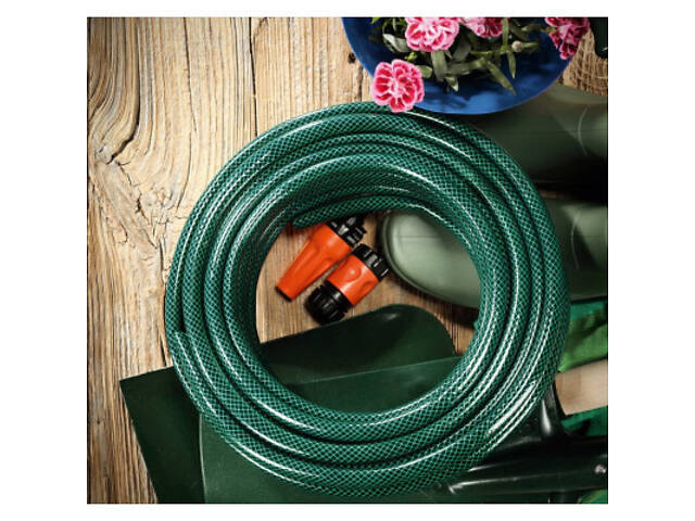 Поливний шланг Cellfast набір ECONOMIC, 3/4', 20м, 3 шари, зрошувач, комплект для підключення (10-102) - Фото 4