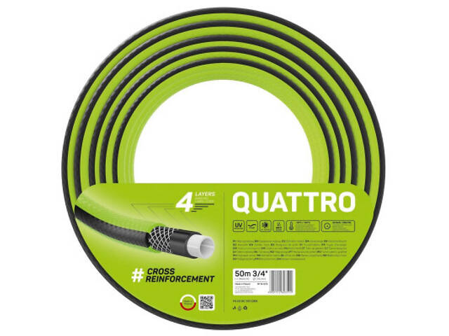 Поливний шланг Cellfast QUATTRO, 3/4', 50м, 4 шари, до 20 Бар, -10…+50°C (10-073) - Фото 1