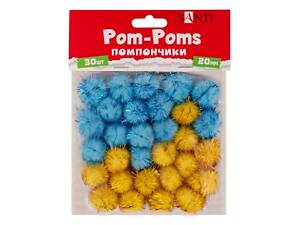 Помпони з люрексом Santi 954660 20 мм 30 шт/уп.