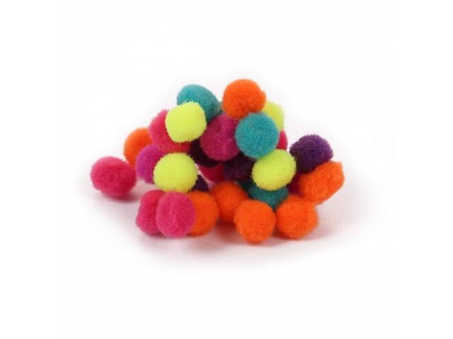 Помпони Santi 955450 8 мм 30 шт неонові кольори - Фото 2