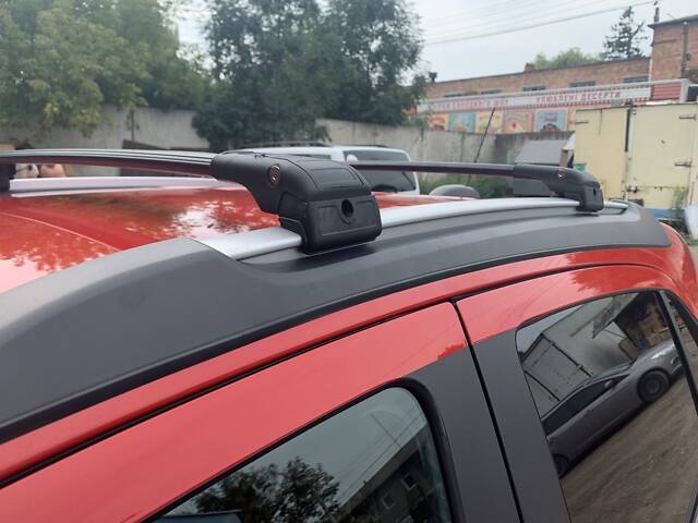 Поперечный багажник на интегрированые рейлинги WingBar (2 шт) Черный для Opel Mokka 2012-2021 гг - Фото 3