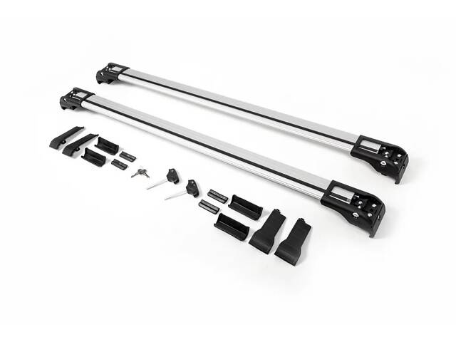 Поперечный багажник на интегрированые рейлинги WingBar (2 шт) Серый для Range Rover III L322 2002-2012 гг - Фото 10