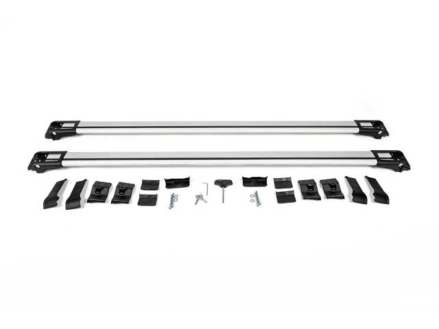 Поперечный багажник на обычные рейлинги WingBar V1 (с ключем) Серые для BMW X6 E-71 2008-2014 гг - Фото 12