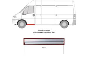 Порог FIAT DUCATO (230_) / PEUGEOT BOXER (244) / CITROEN JUMPER (244) 1994-2006 г.