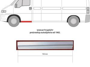 Порог FIAT DUCATO (230_) / PEUGEOT BOXER (244) / CITROEN JUMPER (244) 1994-2006 г.