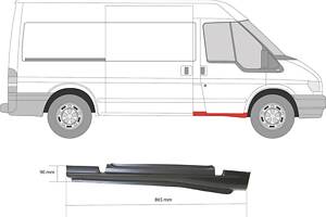 Порог FORD TRANSIT TOURNEO / FORD TRANSIT (FM_ _, FN_ _) 2000-2014 г.