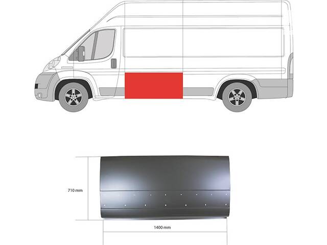 Порог PEUGEOT BOXER / CITROEN JUMPER / FIAT DUCATO (250_) 2005- г.