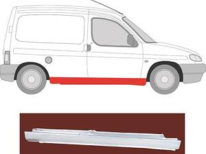 Порог PEUGEOT PARTNER (5_, G_) / CITROEN BERLINGO / BERLINGO FIRST (M_) 1996-2015 г.