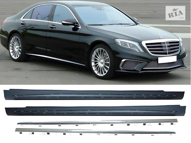 Пороги AMG Mercedes S Class W222 2013-2020 коротка база