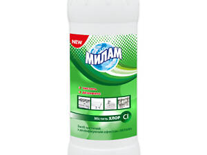 Порошок для чищення ванн Мілам з дезінфікуючим ефектом з хлором 500 г (4820152290670)