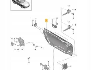 Porsche Boxster 718 передняя левая дверь