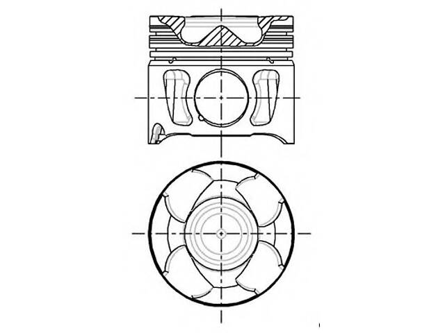 Поршень для моделей: ALFA ROMEO (156, 166,156,147,GT), CADILLAC (BLS,BLS), FIAT (STILO,STILO,CROMA,BRAVO), HOLDEN (AST