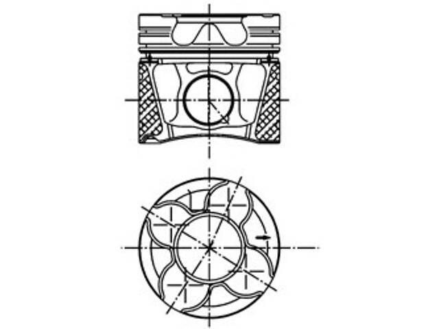 Поршень для моделей: AUDI (A8, A6,A6,ALLROAD,A4,A4,A4), SKODA (SUPERB), VOLKSWAGEN (PASSAT,PASSAT)