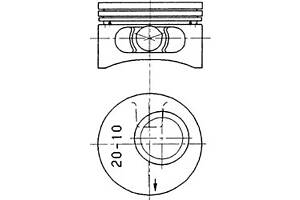 Поршень для моделей: OPEL (KADETT, KADETT, OMEGA, OMEGA, ASCONA, ASCONA, FRONTERA, VECTRA, OMEGA, VECTRA), VAUXHALL (ASTRA, CAR