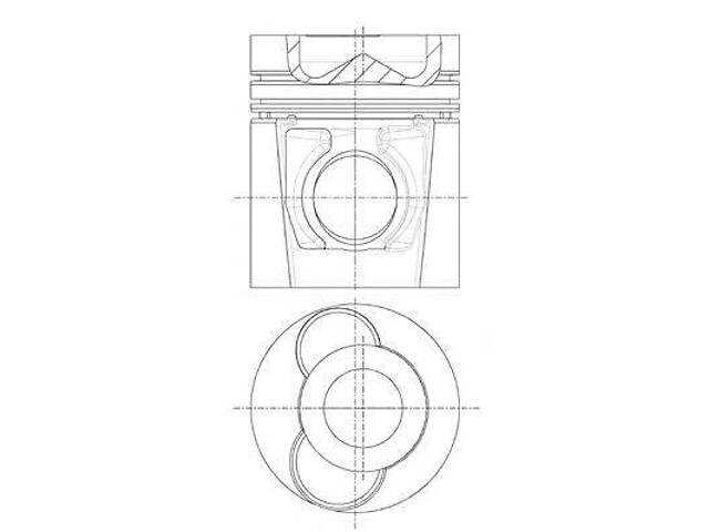 Поршень. DAF 130.00 WS222L242268295 NURAL 8774340010 на DAF 95 - Фото 1