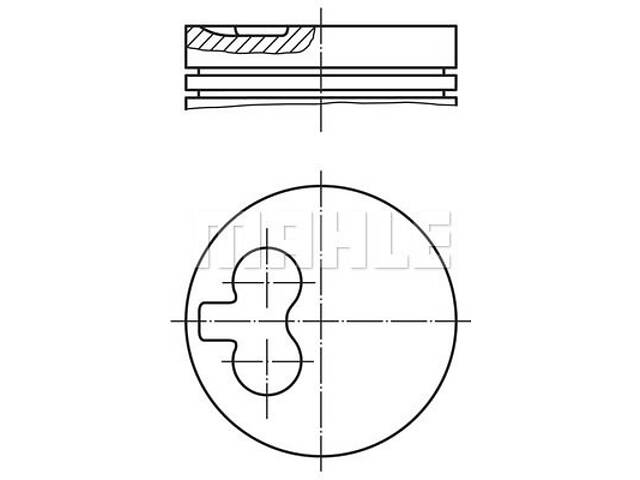 Поршень Mahle AUDI/VW/VOLVO 100,80,Golf,Jetta,LT 28-35,40-55,760,940,960 1,6TD-2,4TD -96