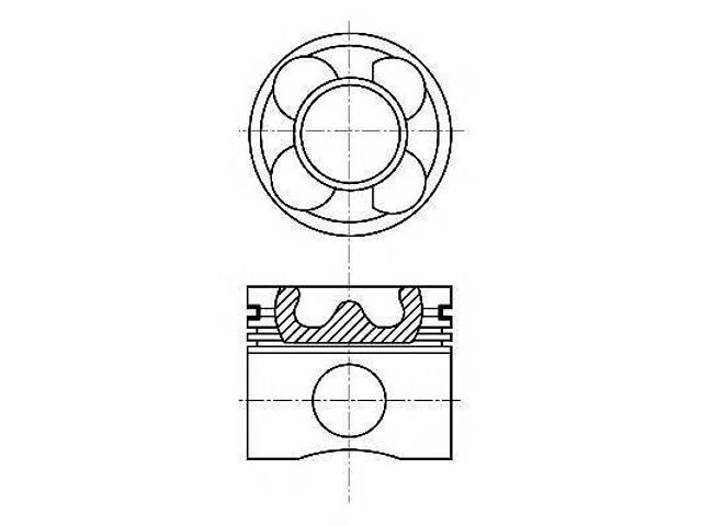 Поршень NURAL 8712600710 на OPEL SINTRA - Фото 1