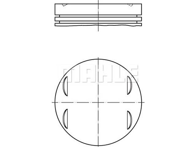 Поршень с кольцами, (92.9mm, STD) MERCEDES M272-M273 3.5/4.7 04-