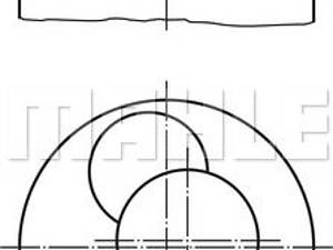 Поршень с кольцами, 1.9TDI, 79.51+0.50mm  (1,2 сyl.)