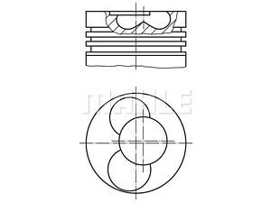 Поршень с кольцами, 1.9TDI, 79.51+0.50mm (1,2 сyl.)