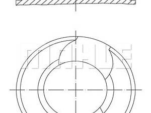 Поршень с кольцами, 2.5TDI, 81.01mm (AXD/AXE/BLJ/BPE) (1,2 сyl.)