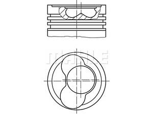 Поршень с кольцами, 2.5TDI 81.0mm (1,2cyl)