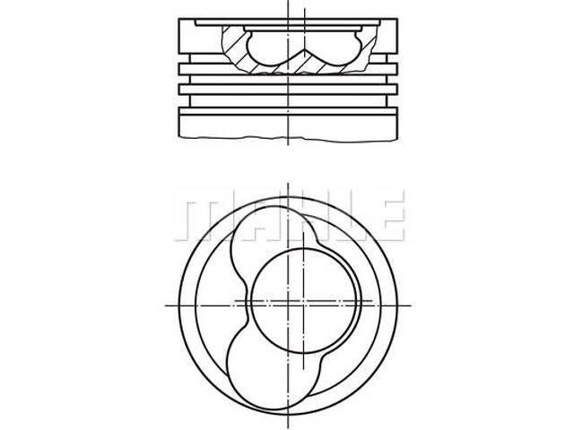 Поршень с кольцами, 2.5TDI 81.0mm (1,2cyl)