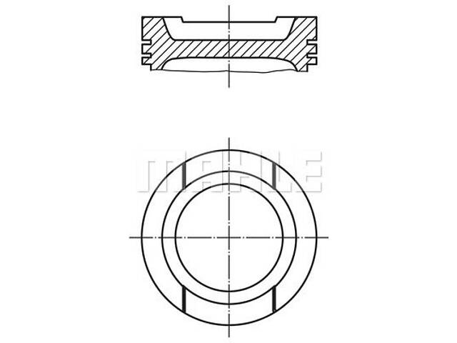 Поршень с кольцами, 81,01mm STD, VAG, 1.6, 94-