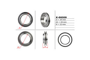 Поршень штока рулевой рейки с ГУР 24,00/39,00/12,00 K-00009 VW Golf IV 97-03, Bora 98-13, Beetle new 98-11; AUDI A3 96-0