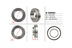 Поршень штока рулевой рейки с ГУР 26,00/45,00/16,30 K-00003 MERCEDES-BENZ C-Class W203 00-07, E-Class W211 02-09, CLK W2