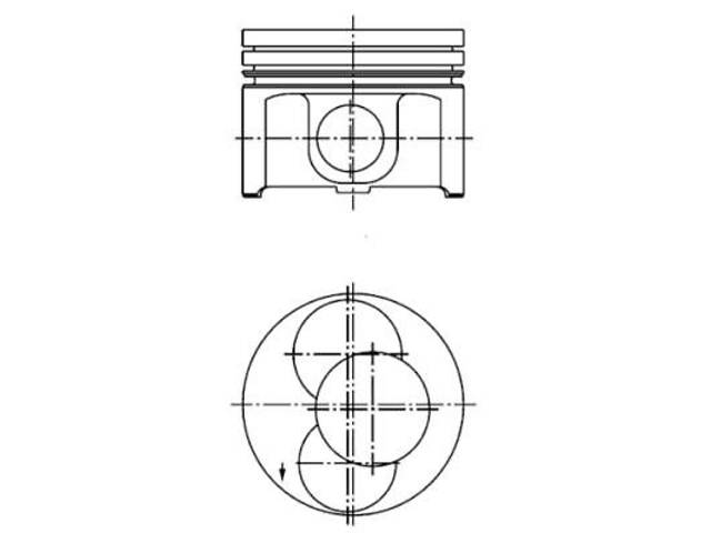 Поршень SKODA/VW 80,01 1,9SDi 97- 1-2 цыл. (пр-во KS)