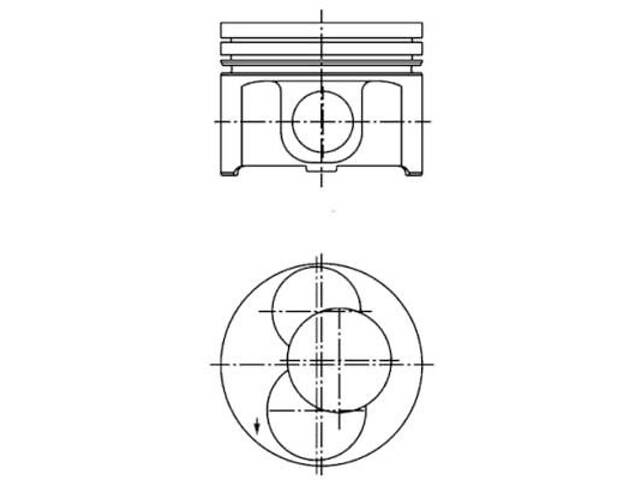 Поршень SKODA/VW 80,01 1,9SDi 97- 3-4 цыл. (пр-во KS)