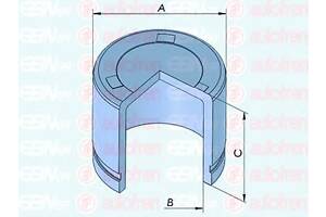 Поршень супорта перед Hyundai i30/Sonata/Kia Ceed/Cerato/Magentis/Soul/Nissan Cube/Juke 57x50,55