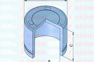 Поршень супорта перед Hyundai i30/Sonata/Kia Ceed/Cerato/Magentis/Soul/Nissan Cube/Juke 57x50,55