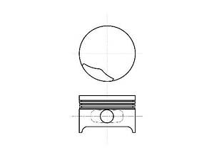 Поршень в комплекті на 1 циліндр, 1-й ремонт (+0,5) NURAL 8710420700 на RENAULT MEGANE I (BA0/1_)