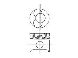 Поршень в комплекті на 1 циліндр, 1-й ремонт (+0,5) NURAL 8742230700 на RENAULT LAGUNA II (BG0/1_)