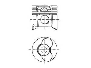 Поршень в комплекті на 1 циліндр, 1-й ремонт (+0,60) NURAL 8711470800 на CITROËN XANTIA (X2)