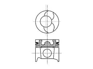 Поршень в комплекті на 1 циліндр, 2-й ремонт (+0,50) NURAL 8710150700 на RENAULT MEGANE Scenic (JA0/1_)