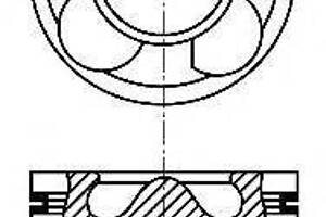 Поршень в комплекті на 1 циліндр, 2-й ремонт (+0,50) NURAL 8713640700 на MERCEDES-BENZ C-CLASS седан (W203)