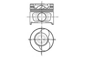 Поршень в комплекті на 1 циліндр, STD NURAL 8712340010 на NISSAN KUBISTAR фургон (X80)