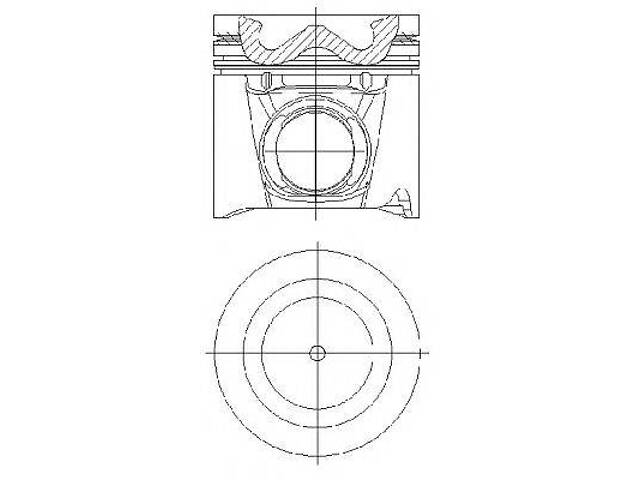 Поршень в комплекті на 1 циліндр, STD NURAL 8742160000 на IVECO MASSIF Station Wagon