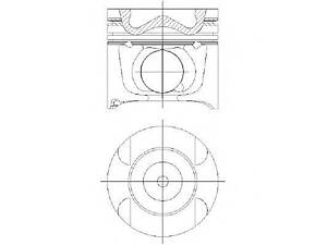 Поршень в комплекті на 1 циліндр, STD NURAL 8742200000 на NISSAN X-TRAIL (T31)