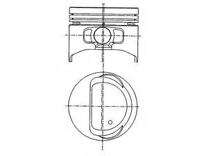 Поршень в комплекті на 1 циліндр, STD NURAL 8743680000 на FIAT PANDA (169)