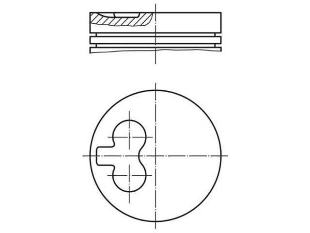 Поршень VW GOLF (17) / VW JETTA (16) / VW CADDY (14) / VOLVO 940 (945) 1973-1996 г.