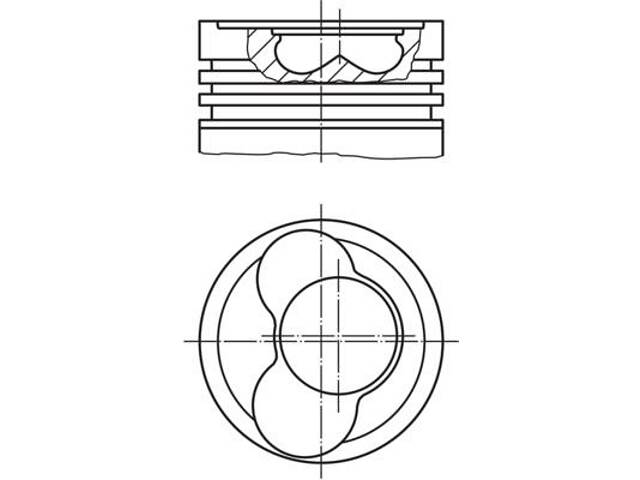 Поршень VW LT 28-46 (2DA, 2DD, 2DH) / VW LT 28-35 (2DB, 2DE, 2DK) 1990-2006 г.