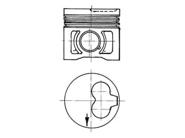 Поршень VW POLO (6N1) / VW GOLF (1H1) / VW VENTO (1H2) / VW CADDY (9K9A) 1982-2009 г.