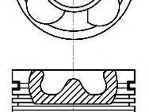 Поршень з кільцями RENAULT 87,51 2,2dCi G9T (вир-во NURAL) NURAL 8712740700 на RENAULT ESPACE Mk III (JE0_)