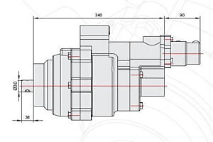 Поршневой насос 100 л/мин (Bi-rotational) пневматический (на 10 поршней) Hiposan