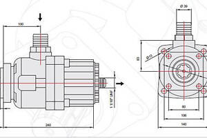 Поршневий насос 105 л/хв (Bi-rotational) Euro-Type (9 поршнів) Hipomak