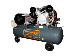 Поршневий повітряний компресор 120 л GTM KC2090A-120L ремінний : 120л, 5.5 кВт, 670 л/хв